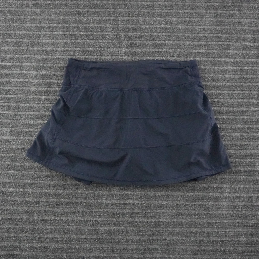 Lululemon Pace Rival Skirt Women Size 6 Navy Blue Athletic Running Skort